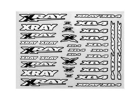 Xray XB4 Sticker For Body - White, X397380