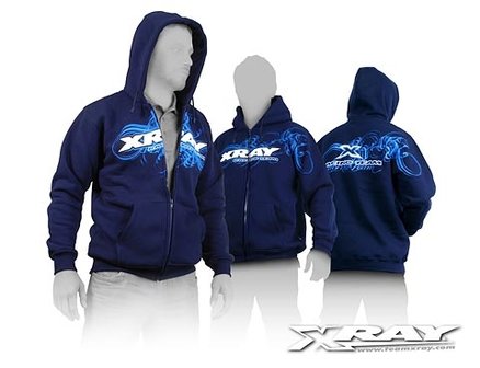 XRAY SWEATER HOODED WITH ZIPPER - BLUE (XXL), X395600XXL