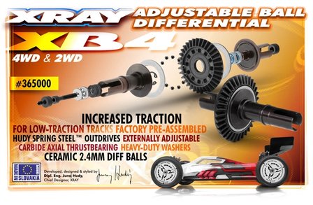 Ball Adjustable Differential - Set - Hudy Spring Steel?, X365000