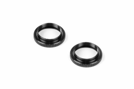 Xray Alu Shock Adjustable Nut - Black (2) - 308042-K