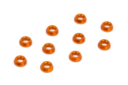 Alu Conical Shim 3X6X2.0mm - Orange (10), X362280-O