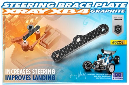 STEERING BRACE 2.0MM GRAPHITE, X362581