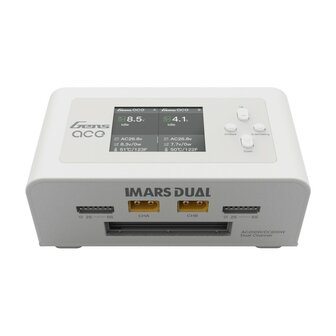 Gens ace Imars Dual Channel AC200W/DC300W Smart Balance RC Charger - Europe White