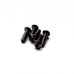 Hiro Seiko Alloy Hex Socket Button Head Screw M3x10 (Black&middot;5pcs)