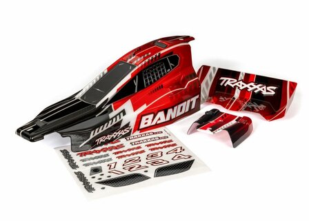 Traxxas Body, Bandit (also Fits Bandit Vxl), Black &amp; Red (painted, Decals Applied) - 2450