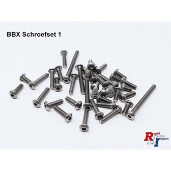 Titanium schroevenset passend voor de Tamiya BBX (BB-01)