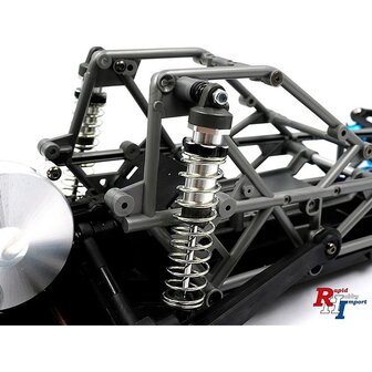 Aluminium veerdemperklem 4st voor Tamiya BBX (BB-01) blauw