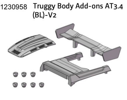 Truggy Body Add-ons AT3.4(BL)-V2 Item no.:  1230958