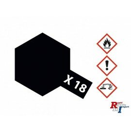 X-18 zwart zijdeglans glanzend10ml 10ml Acryl