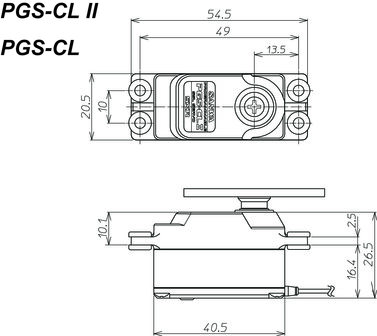Sanwa PGS-CL2 Low Profile SXR Response (0.08s/16.6kg/7.4V) Coreless Servo