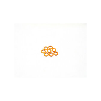 Hiro Seiko 3mm Alloy Spacer Set (0.5mm) [Orange]