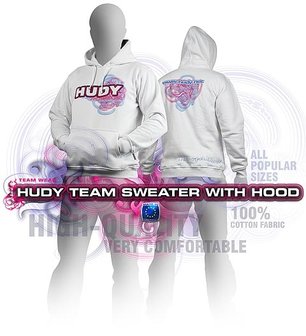 HUDY Sweater Hooded - White (M) - 285500M
