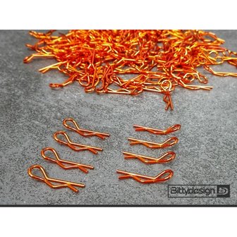 Bittydesign 1/10 Body Clips Kit 8pcs Orange - BDBC-8O)(4x Left + 4x Right)