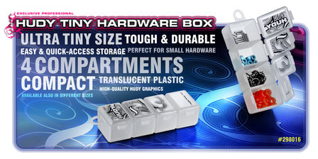 HUDY TINY HARDWARE BOX - 4-COMPARTMENTS - 298016