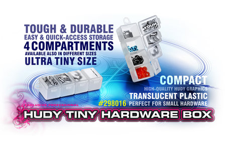 HUDY TINY HARDWARE BOX - 4-COMPARTMENTS - 298016