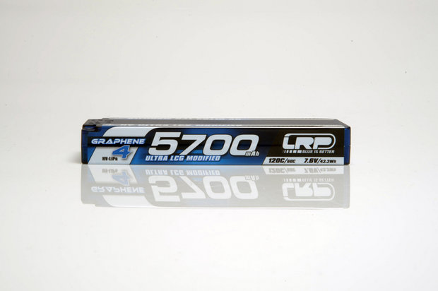 LRP HV Ultra LCG Modified GRAPHENE-4 5700mAh Hardcase Akku - 7.6V LiPo - 120C/60C - 431282