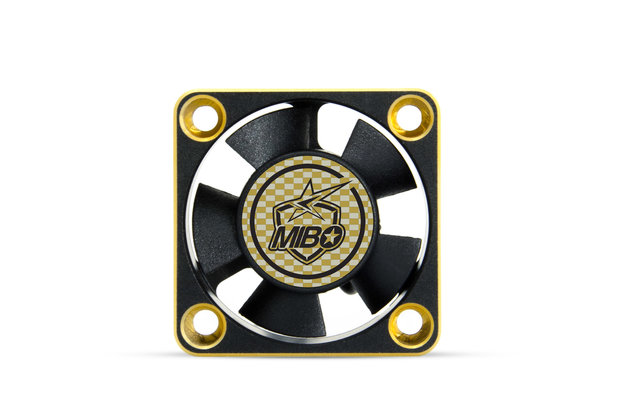 MIBO Aluminium High Speed Cooling Fan 30x30x10mm GOLD (BEC connector, 5-8.45V, 28000RPM) - MM-ACF30-G