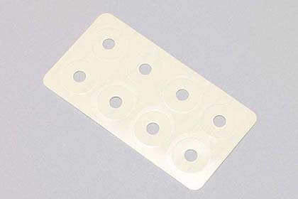 Yokomo Thin Body Mount Patch 6mm for Reinforcing Body Mount Holes (8pcs)