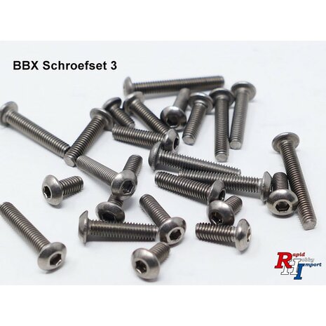 Titanium schroevenset passend voor de Tamiya BBX (BB-01)