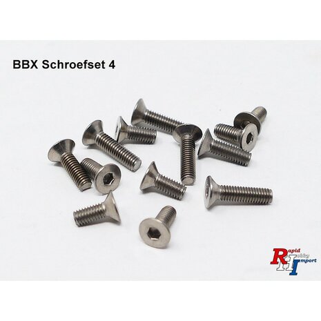 Titanium schroevenset passend voor de Tamiya BBX (BB-01)