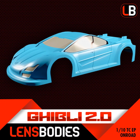 Lens Bodies Ghibli 2.0 Touring Car 1:10 Clear Body - Standard