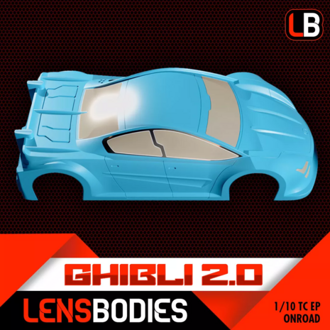 Lens Bodies Ghibli 2.0 Touring Car 1:10 Clear Body - Ultra Light