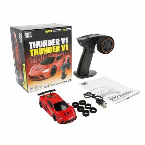 Modster Mini Racer Thunder V1 1/40 scale RTR Red