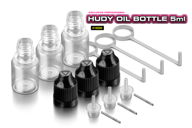 HUDY Oil Bottle, Nose, Steel Needle & Safety Lock - 5ml (3) - 106900