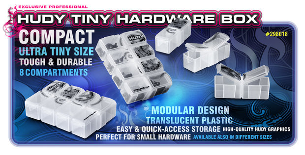 HUDY TINY HARDWARE BOX - 8-COMPARTMENTS - 298018