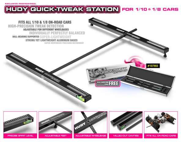 HUDY QUICK-TWEAK STATION 1/8 & 1/10 ON-ROAD - 107903