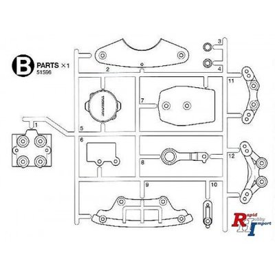 TAMIYA M-07 B-Parts (Bumpers) - 51596