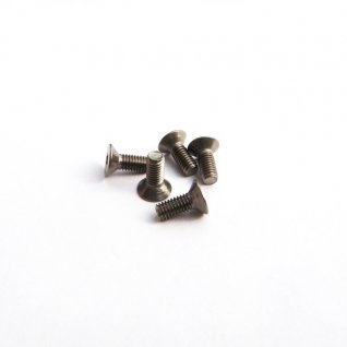 Hiro Seiko M3x10 Titanium Hex Socket Flat Head Screw (5) - 69689