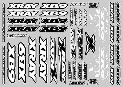 Xray Xb9 Sticker For Body - White, X397358 - 397358