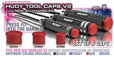 Hudy Cap For 18mm Handle - Red (6), H195058-r - 195058-R