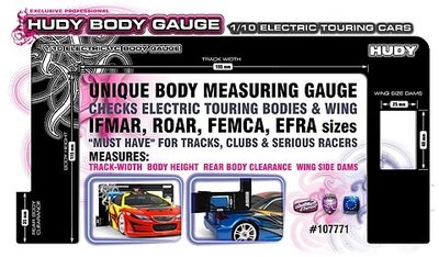 Hudy Body Gauge 1/10 Electric Touring Cars, H107771 - 107771