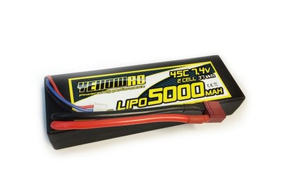 YellowRC Lipo 5000mah 7,4v 2s45c Hardcase Deans Plug, Yel2652 - 2652