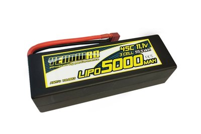 YellowRC Lipo 5000mah 11,1v 3s45c Hardcase Deans Plug, Yel2653 - 2653