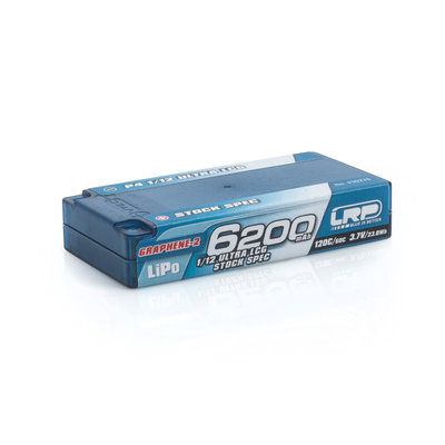 LRP P4 1/12 Ultra Lcg Stock Spec Graphene-2 6200mah Hardcase Battery - 3.7v Lipo - 120c/60c - 430270