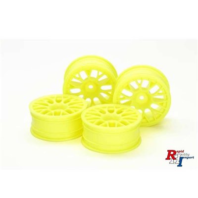 54850 Medium-Narrow Mesh Wheels (24mm Width, Offset +2) (Yellow) 4pcs.