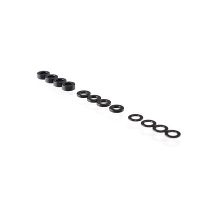 RUDDOG 3mm Washer Set Black (0.5mm/1.0mm/2.0mm)