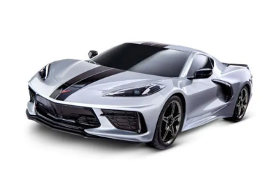 TRAXXAS CORVETTE CHEVROLET STINGRAY 1/10 SCALE AWD SUPERCAR 4-TEC 3.0, SILVER