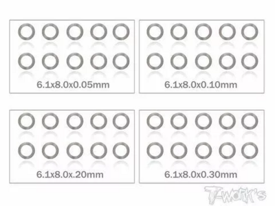 MR33 Shim Washer Set 6,1 x 8,0mm 0,05 / 0,1 / 0,2 / 0,3mm (10ea)