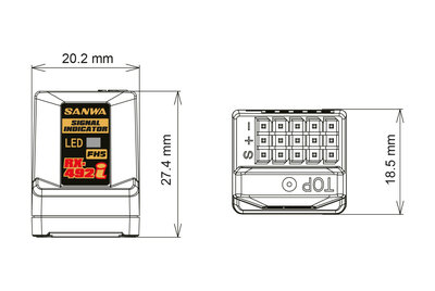 Sanwa RX-492i (FH5/FH5U) Waterproof Telemetry Built in Antenna Receiver w/Signal Indicator
