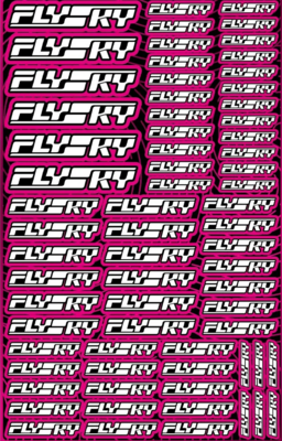 Flysky Racing Design Pre-Cut Stickers PINK
