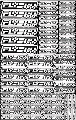 Flysky Racing Design Pre-Cut Stickers WHITE