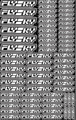 Flysky Racing Design Pre-Cut Stickers LIGHT GREY