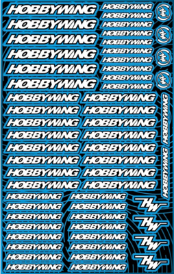 Hobbywing Design Pre-Cut Stickers BLUE