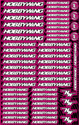 Hobbywing Design Pre-Cut Stickers PINK