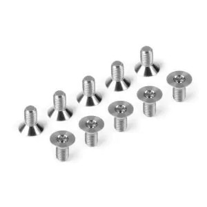 Hudy Titanium Hex Flat Head Screw Sfh M3x6 (10) - 903306-T