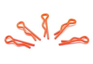 Fluorescent orange body clip 1:10 5 ps